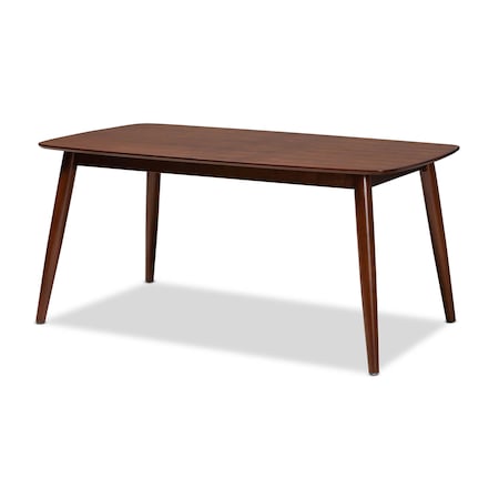 Baxton Studio Edna Mid-Century Walnut Finished Wood Dining Table 159-9549